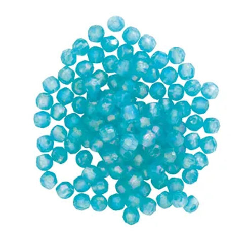 7mm Plastic Round Facet Beads (available in 4 colours)